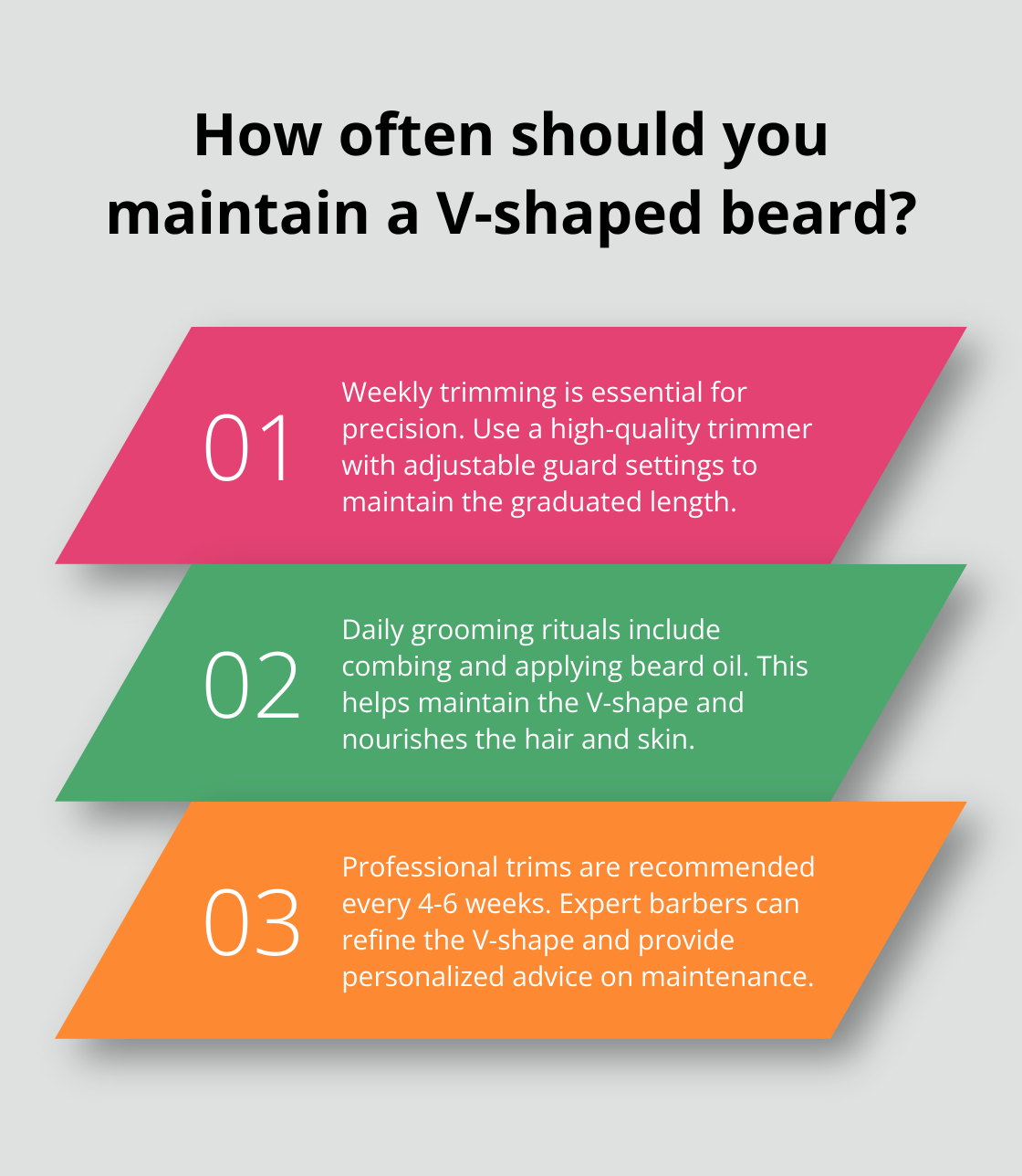 Infographic: How often should you maintain a V-shaped beard? - how to trim v shaped beard