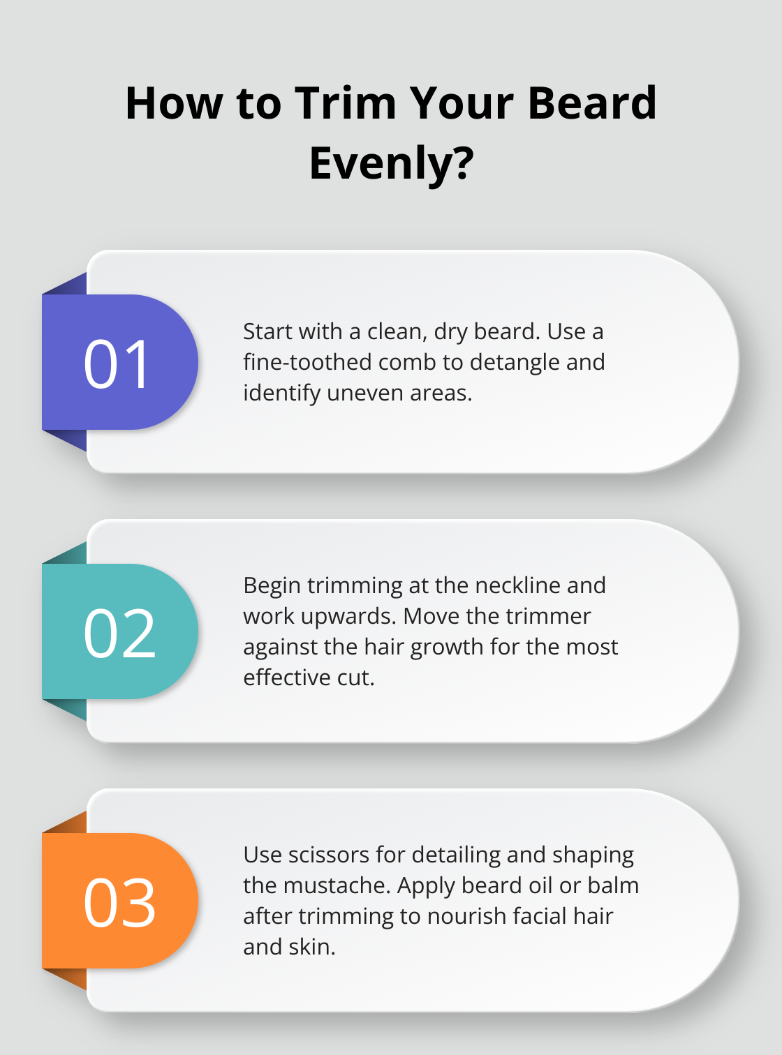 Infographic: How to Trim Your Beard Evenly?