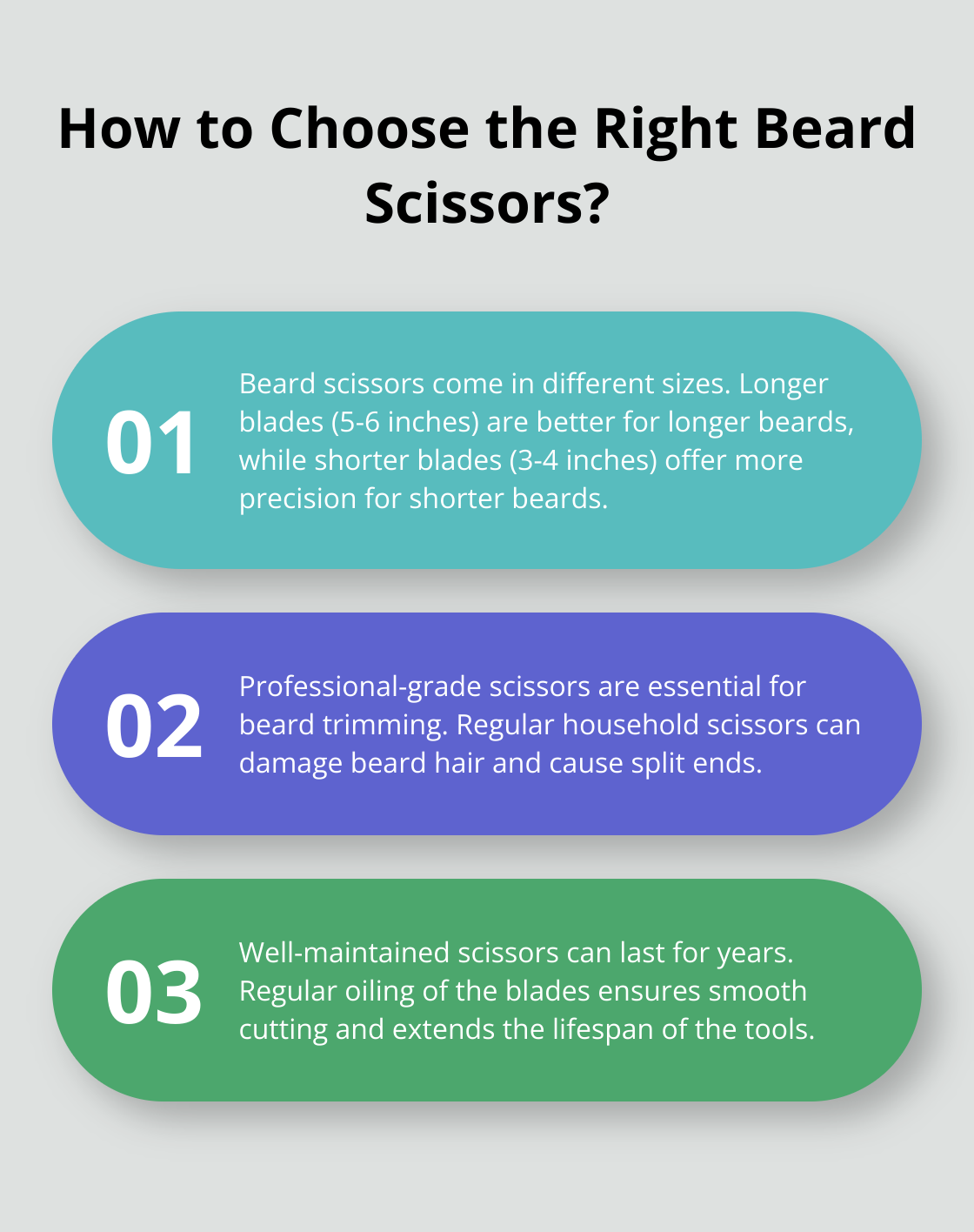 Infographic: How to Choose the Right Beard Scissors? - how to trim your beard with scissors