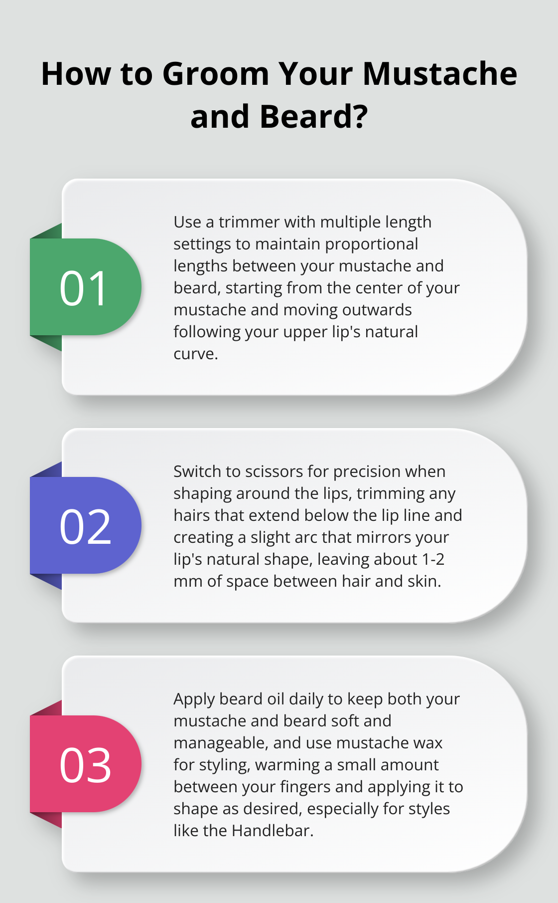 Infographic: How to Groom Your Mustache and Beard?