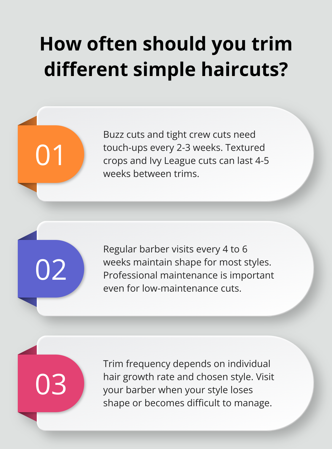 Infographic: How often should you trim different simple haircuts?