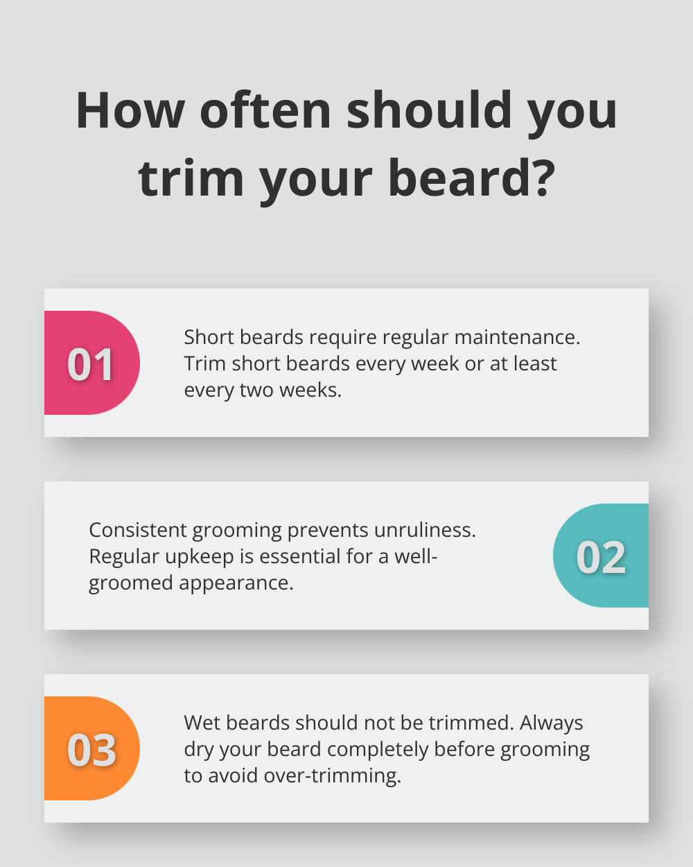 Infographic: How often should you trim your beard? - ways to trim your beard