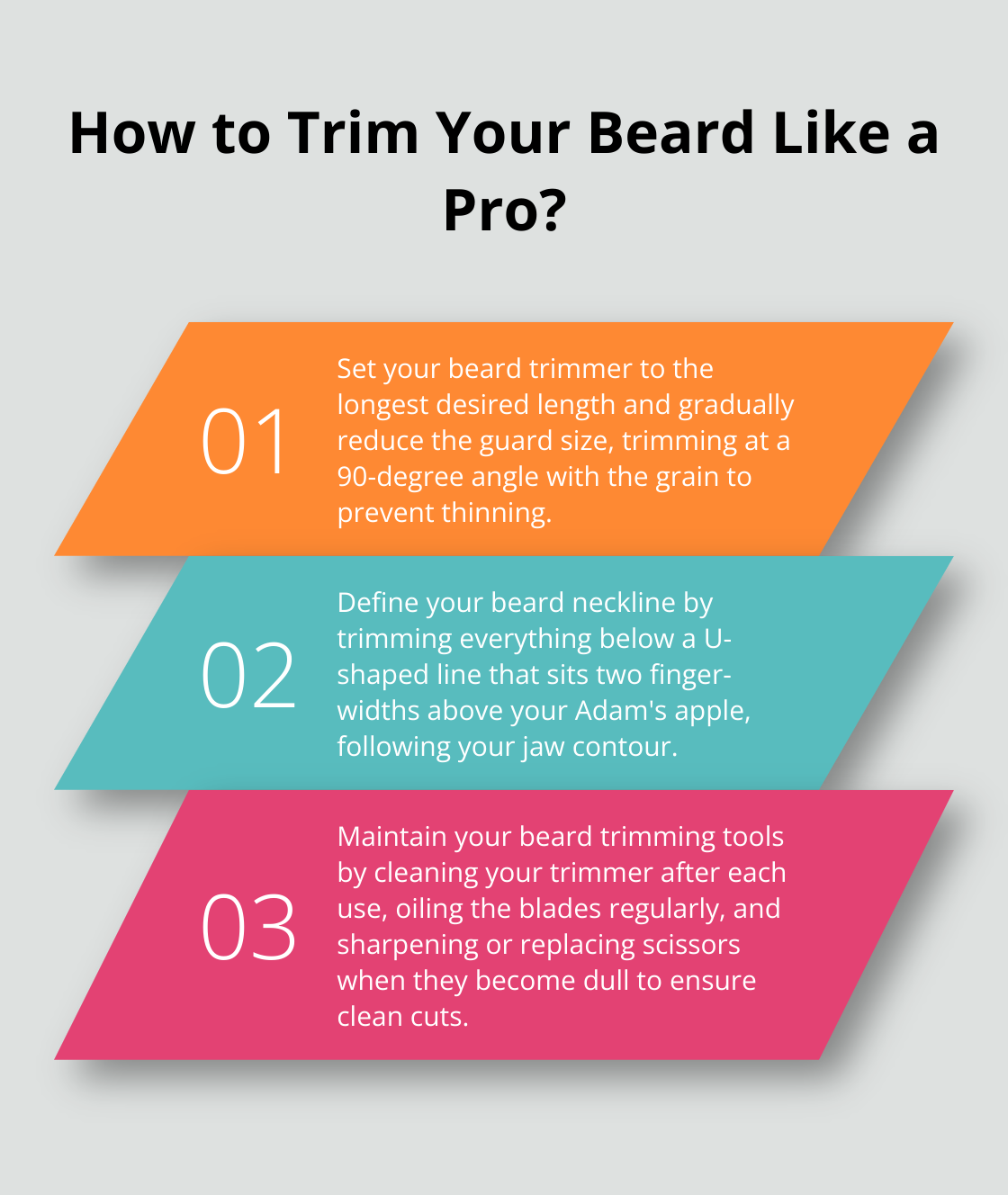 Infographic: How to Trim Your Beard Like a Pro? - ways to trim your beard