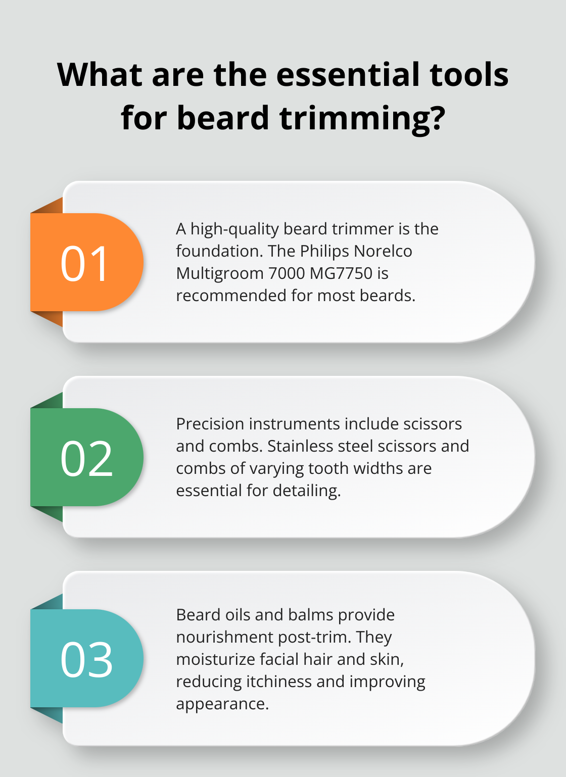 Infographic: What are the essential tools for beard trimming?