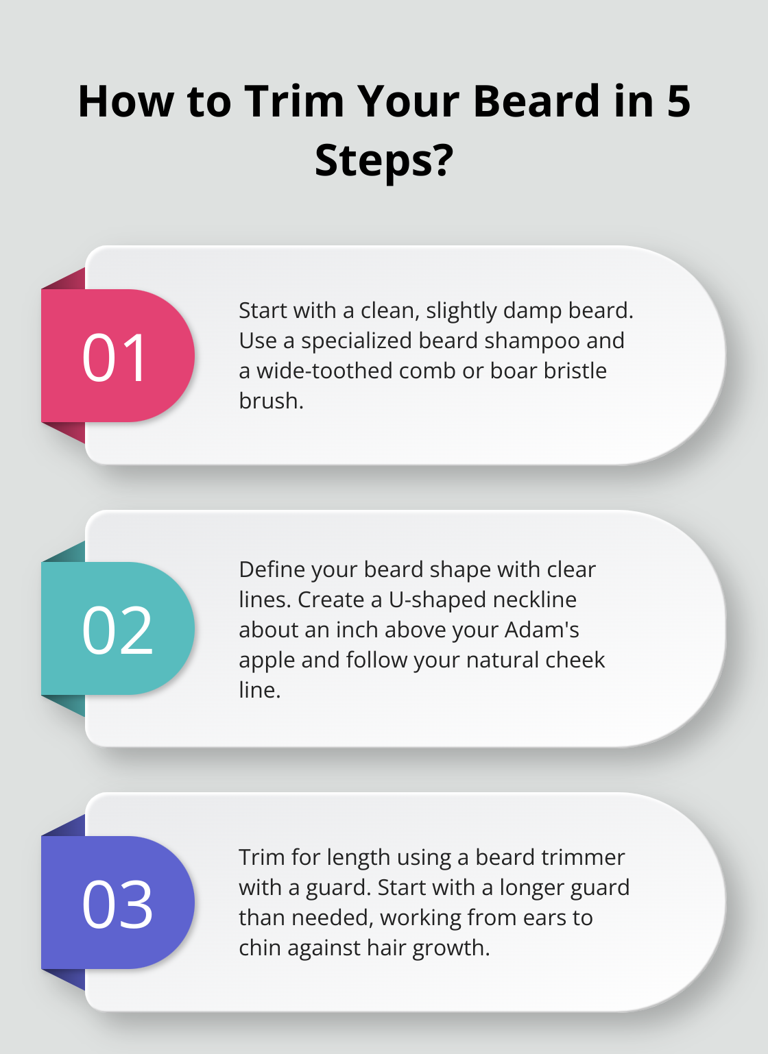 Infographic: How to Trim Your Beard in 5 Steps?